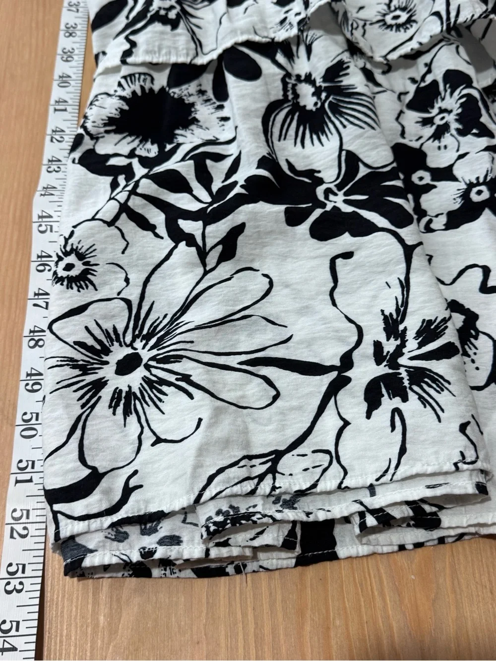 Abercrombie & Fitch Black and White Floral Tiered Maxi Dress S